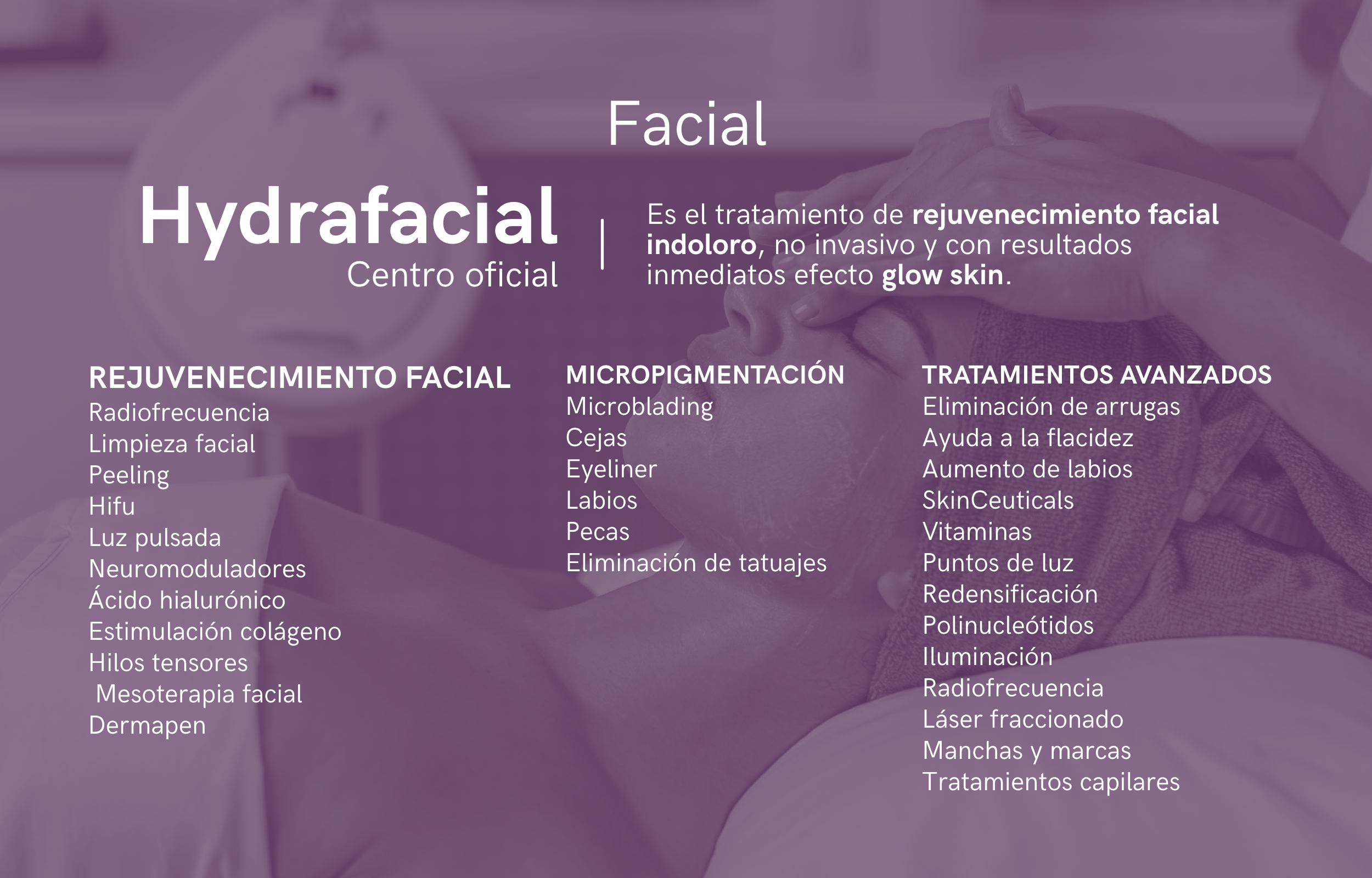 Precios tratamientos faciales